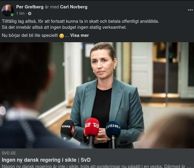 Danmark Fortsatt Utan Ny Regering
