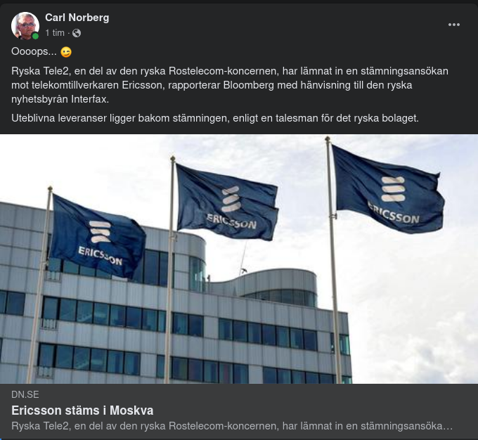 Ericsson Stämda För Uteblivna Leveranser I Moskva