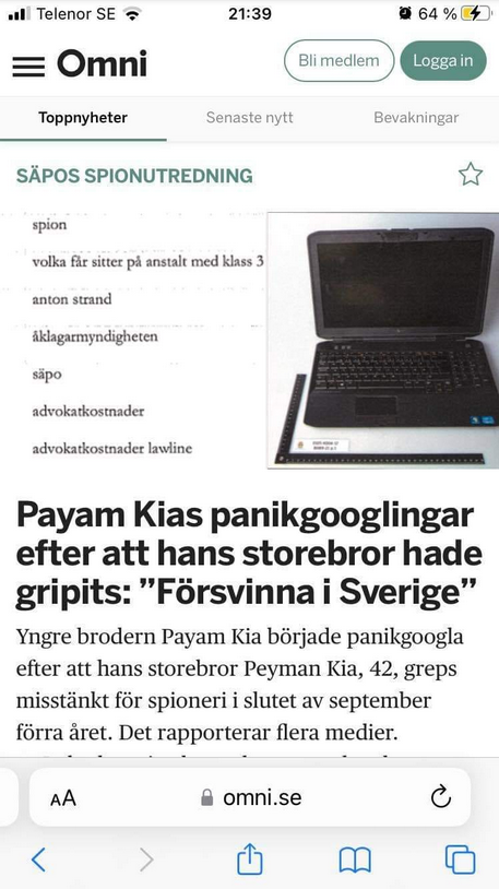 Panikgooglande Spion Medierapporterad
