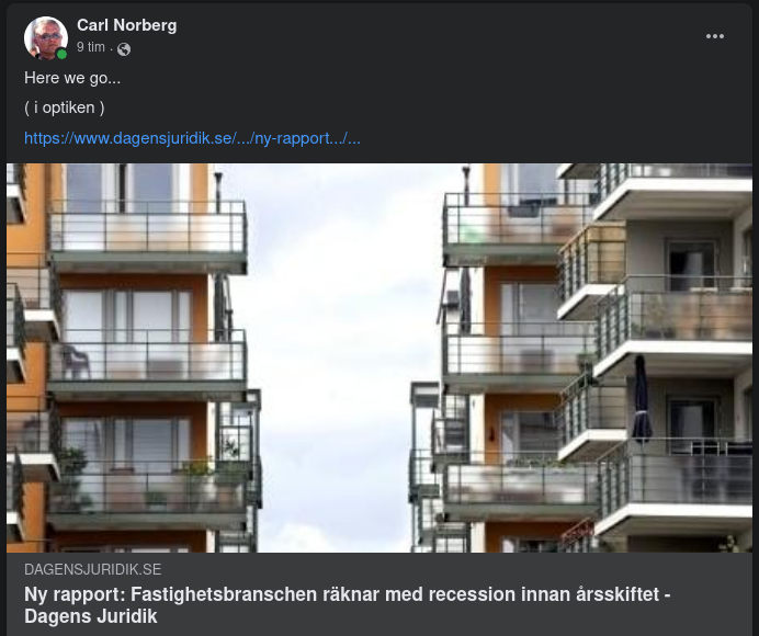 Recessionsberäknande Fastighetsbransch