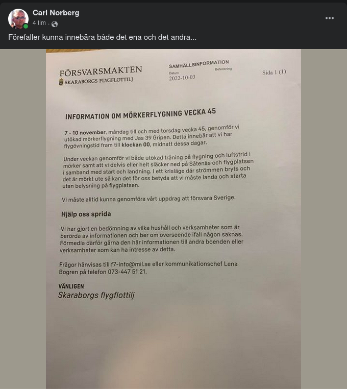 Mörkerflygningsinformerande Försvarsmakt