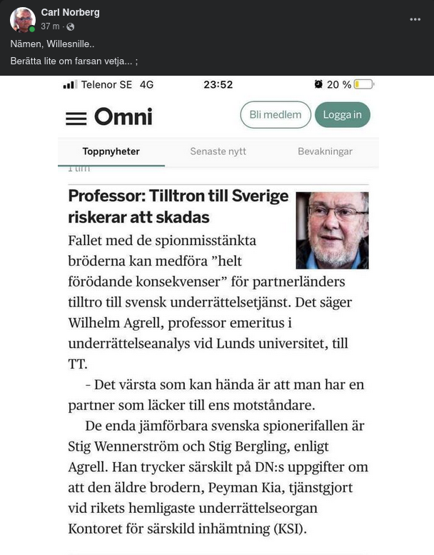 Willesnille & Tilltron Till Sverige