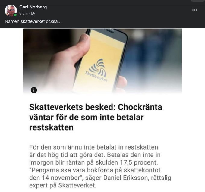 Skatteverksränta