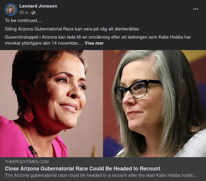 Arizona Mot Omräkning?..