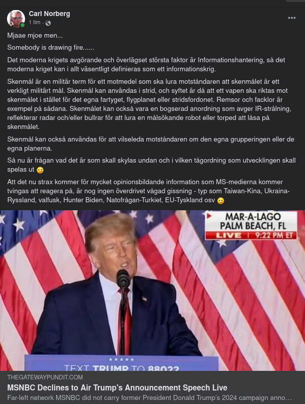 Trump Tar Uppmärksamhet