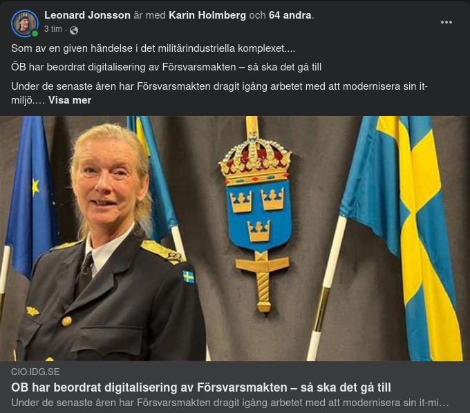 Beordrad Försvarsmaktsdigitalisering