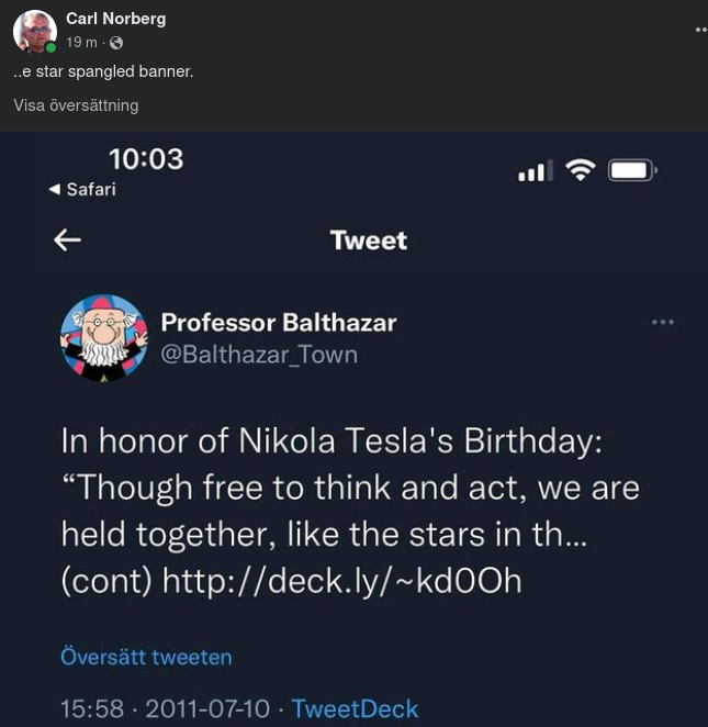 Till Ära Av Nikola Teslas Födelsedag