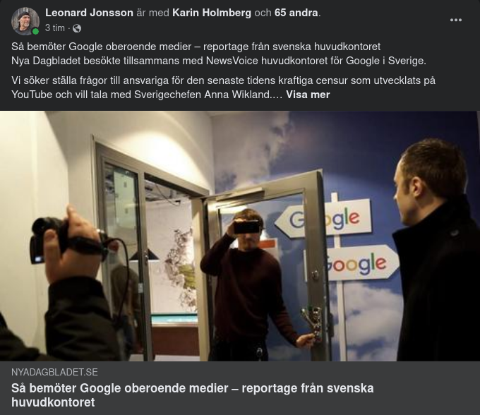 Nya Dagbladet Besöker Googles Svenska Huvudkontor