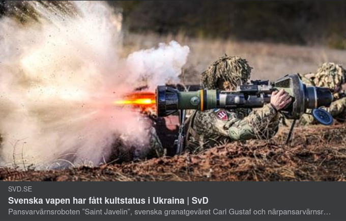 Opinionsbildande Kultstatus På Svenska Vapen I Ukraina