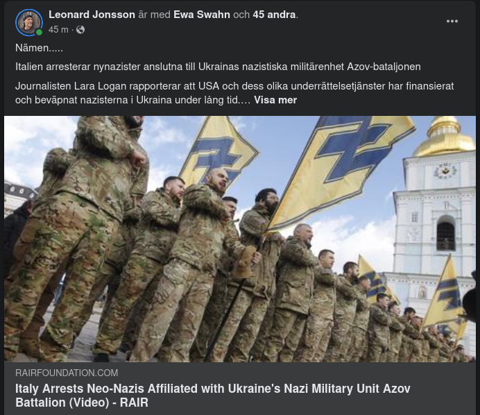 Anhållna Neonazister Med Azov-Kopplingar I Italien