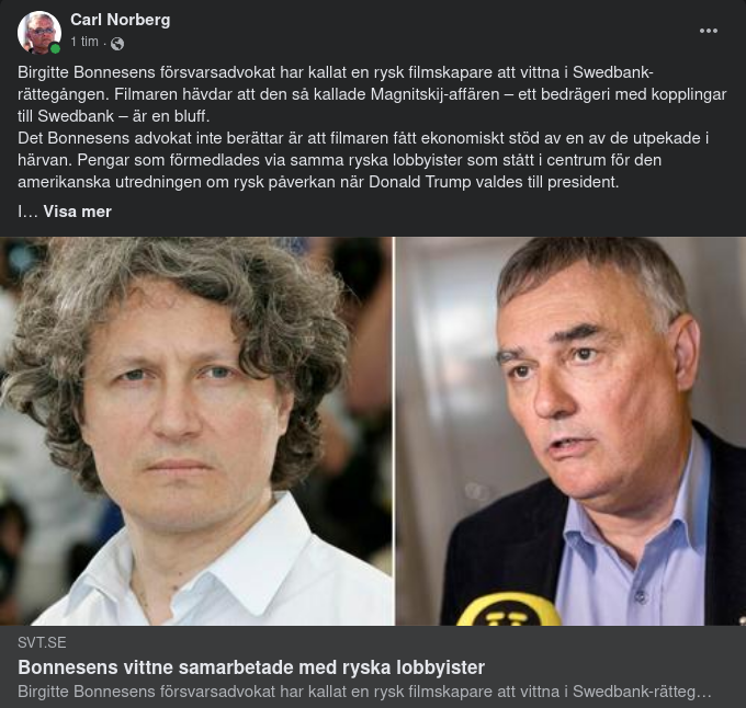 Bonnesens Vittne Kopplad Till Trump-Utredning