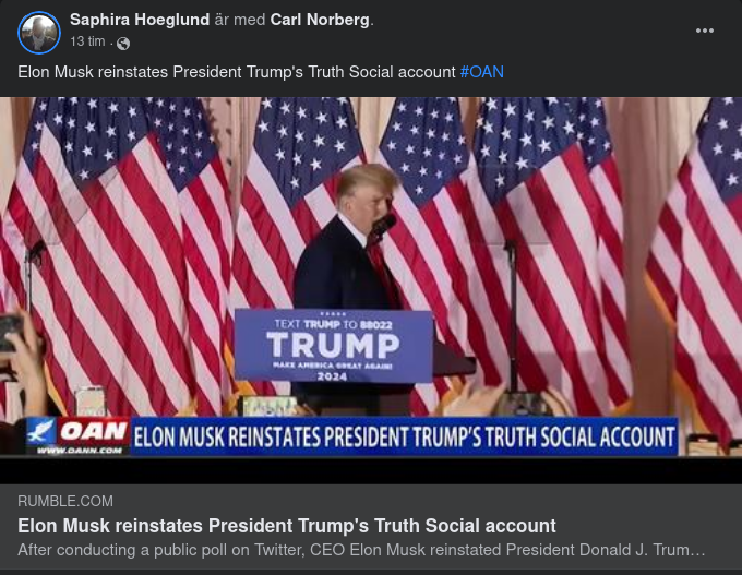 Trump På Twitter Med Truth Social Konto