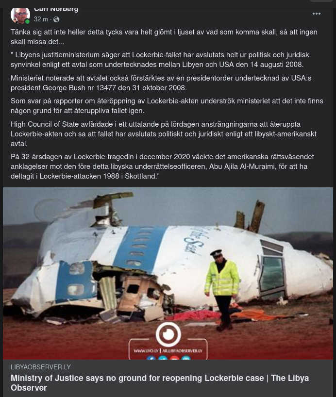 Lockerbie Inte Glömt