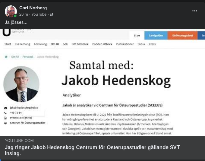 Stensö Ringer Analytiker Hedenskog
