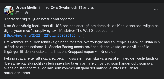 Störande Digital Yuan