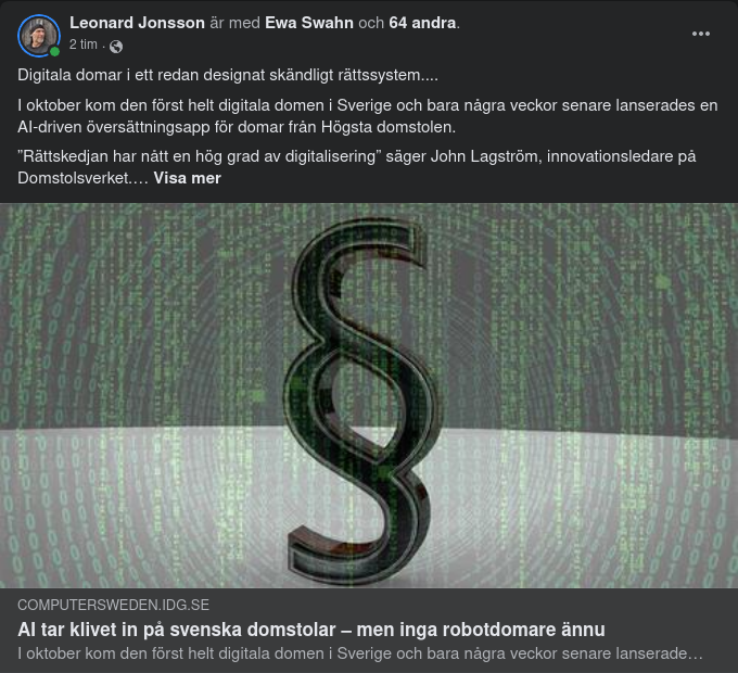 AI I Det Svenska Rättssystemet