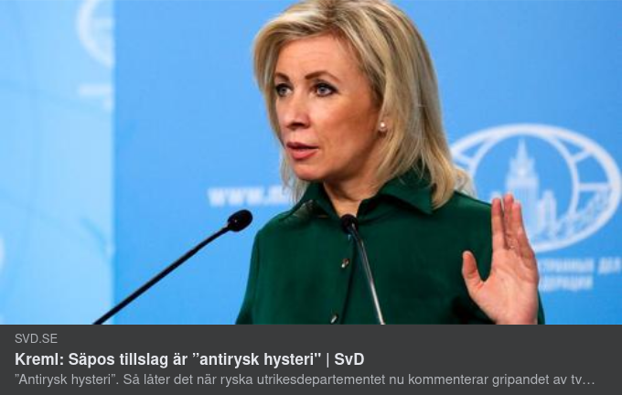 Antirysk Hysteri Säger Kreml