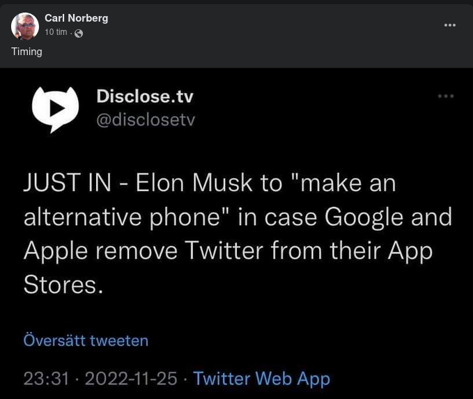 Alternativ Telefon Från Musk?..
