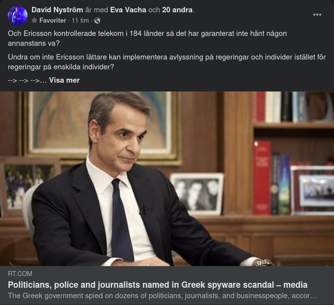 Nämnda Individer I Grekisk Spionprogramsskandal