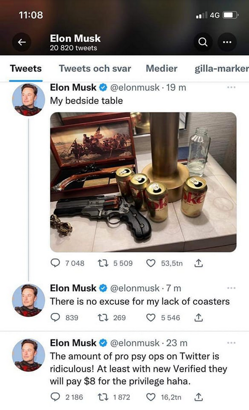Musk Twittrar