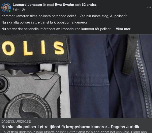 Kroppsburna Poliskameror