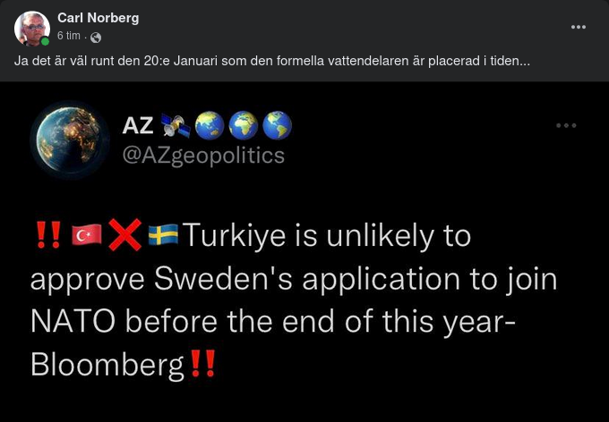 Osannolikt Med Turkiskt Nato-Godkännande Innan Nyår