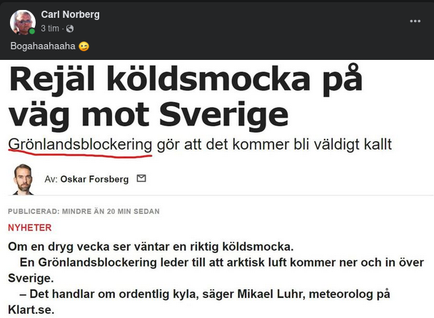 Köldsmockande Grönlandsblockering