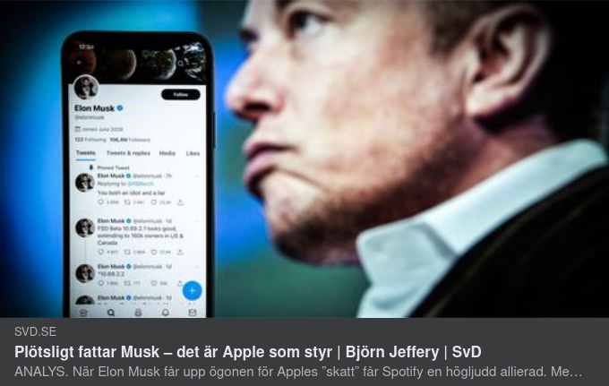 Musk Fattar Plötsligt I SvD