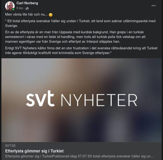 Efterlysta Gömmer Sig I Turkiet