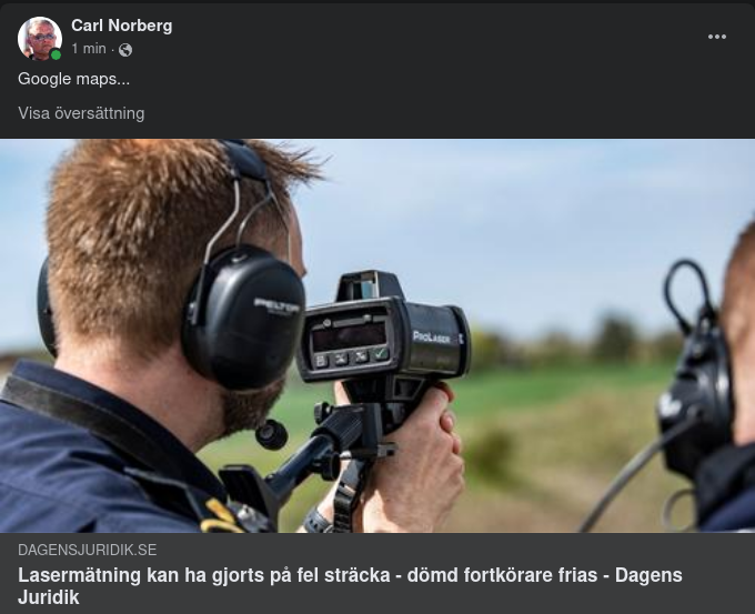 Google Maps I Fortkörningsfriande