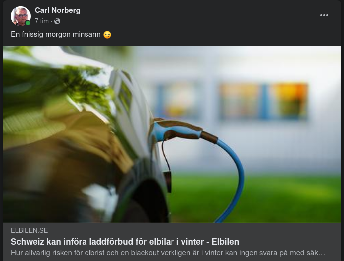 Schweiziskt Elbilsladdningsförbud Möjligt I Vinter