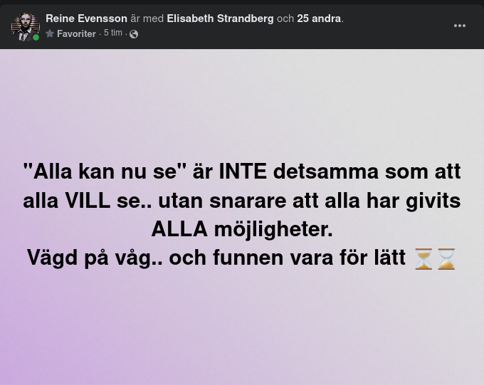 Uppgift När Alla Kan Se