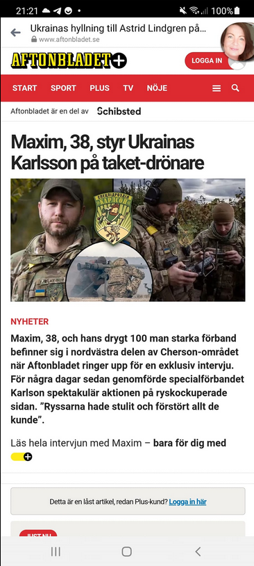 Karlsson På Taket-Drönarstyrman I Aftonslasket
