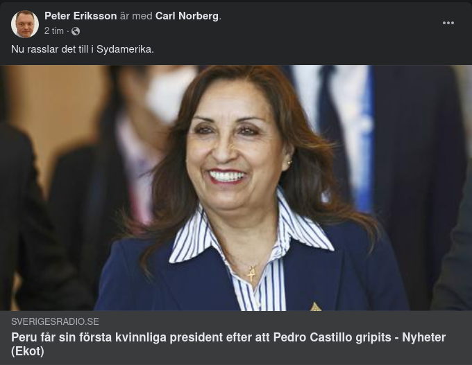 Presidentbyte I Peru