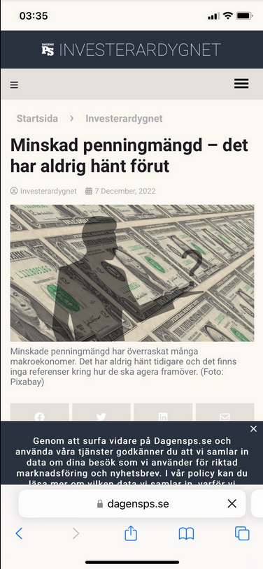 Ekonomer Överraskade Över Minskad Penningmängd