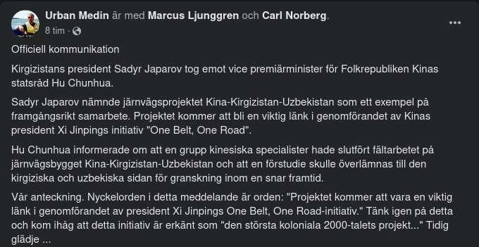 Kina På Besök I Kirgizistan