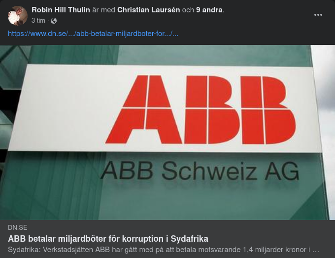 Miljardböter För ABB I Sydafrika