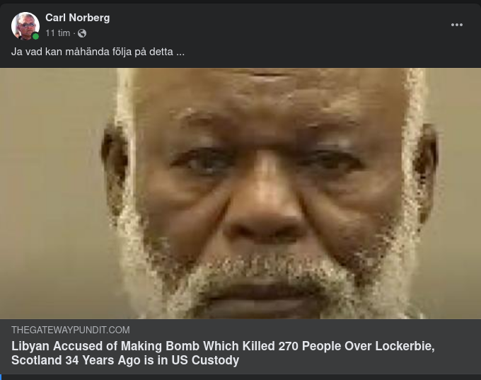 Anklagad För Att Ha Gjort Lockerbiebomben