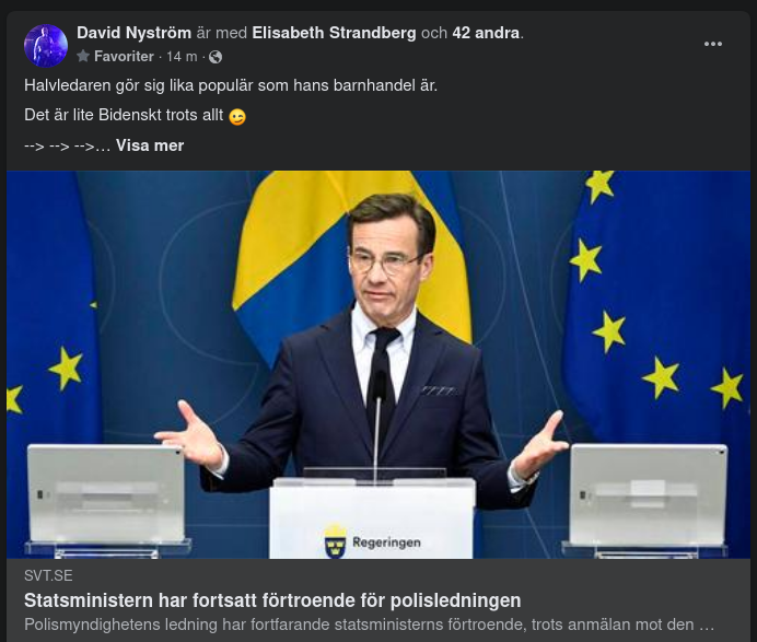 Fortsatt Polisledningsförtroende Från Barnhandlaren