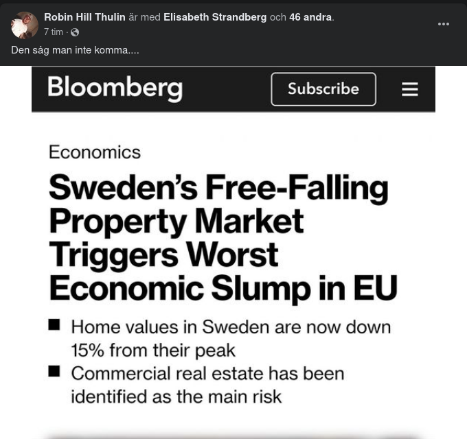 Sveriges Fastighetsmarknad & EU:s Ekonomi