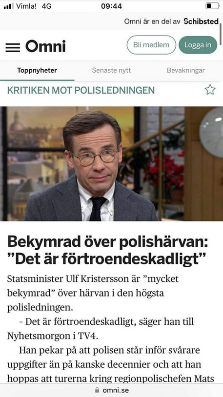 Förtroendeskadlig Polishärva