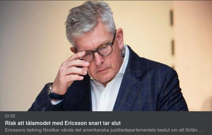 Tålamodsslut Med Ericsson?..
