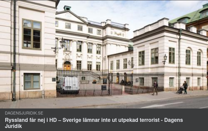Sverige Lämnar Inte Ut Ryssutpekad Terrorist
