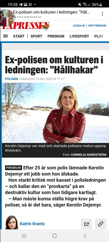 Hållhakskultur I Polisledningen