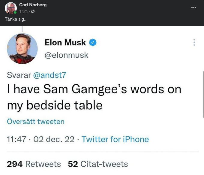 På Musks Nattduksbord