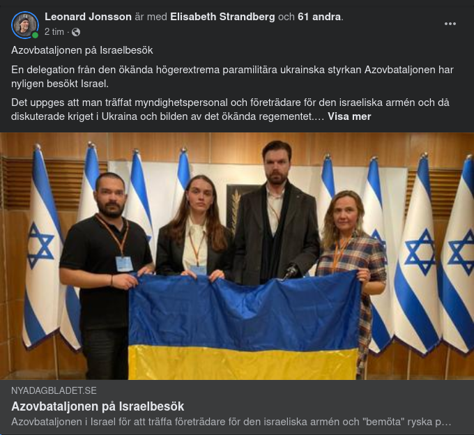 Azovbataljonen På Israelbesök