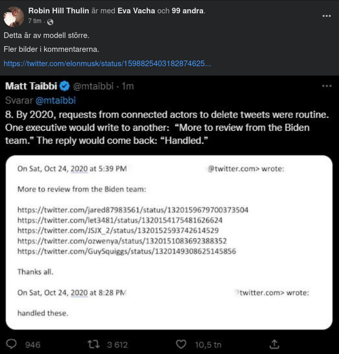 Matt Taibbi & Twitters Bidenbehandling