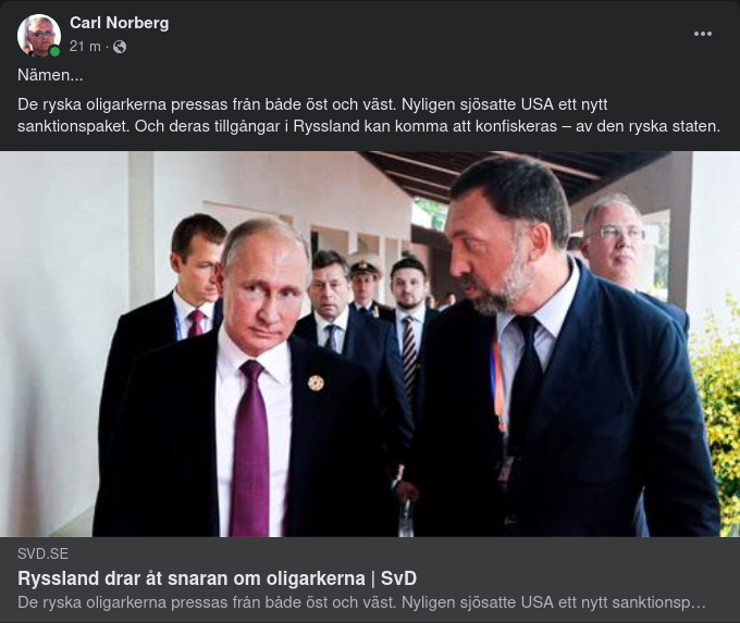 Rysspressade Oligarker I SvD