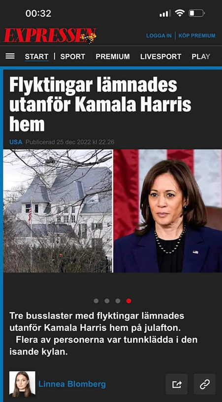 Flyktingar Dumpade Utanför Kamalas Hem