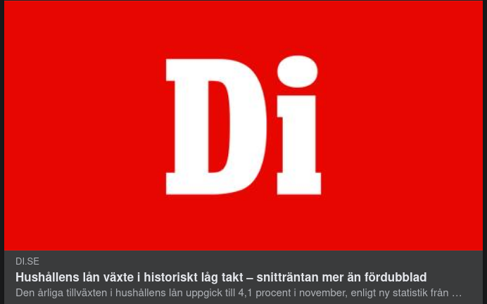 Hushållens Årliga Låntillväxt